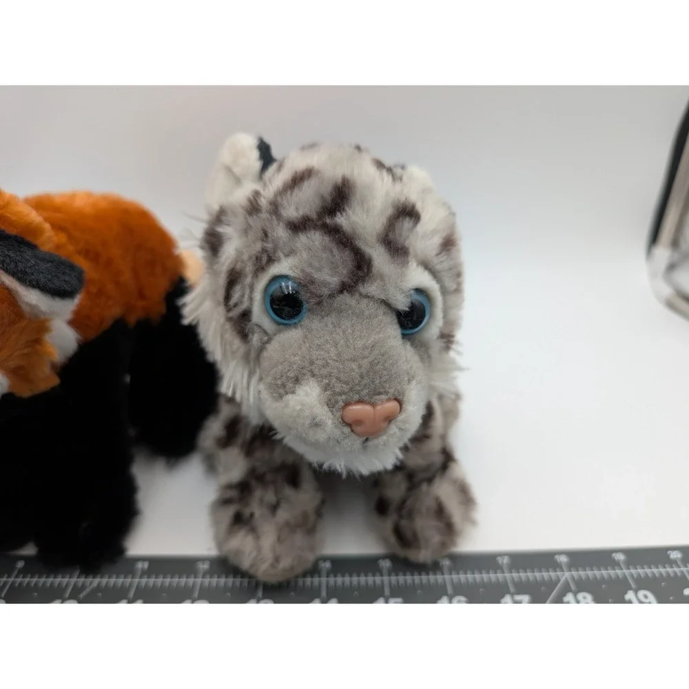 Wild Republic Plush Lot Red Panda Snow Leopard Lynx Cat Stuffed‎ Animal Toy
